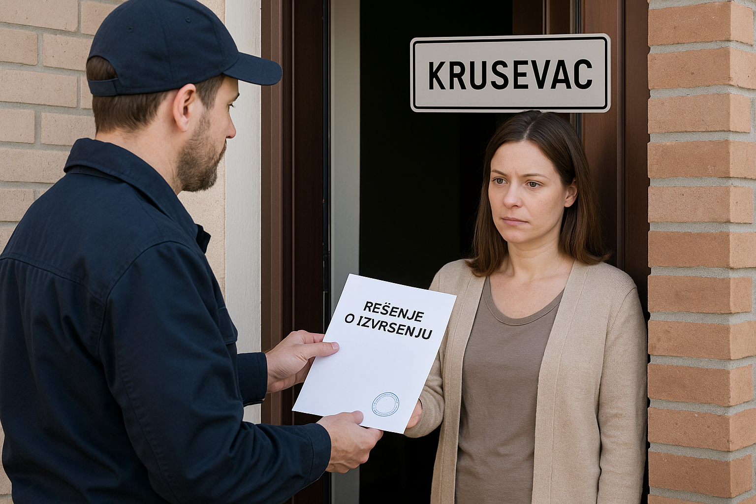 Javni izvršitelj dostavlja rešenje o izvršenju dužniku u Kruševcu